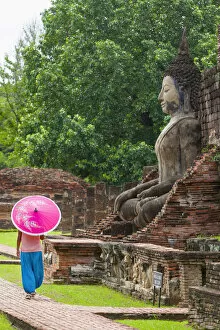 Thailand, Sukhothai province, Sukhothai, UNESCO World Heritage site, Wat Mahathat