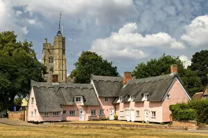 Images Dated 1st June 2021: Thatch Cottages, Cavendish, Suffolk, England