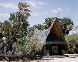 Lodge Gallery: One of the thatched accommodation huts of Kalacha Lodge