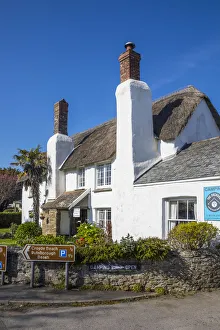 Thatched cottage, Croyde, Devon, England, UK