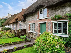 County Limerick Prints: Thatched Cottages, Adare, County Limerick, Ireland