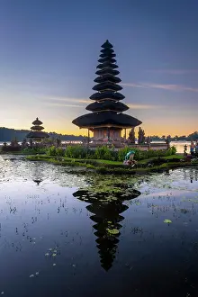 Lake Beratan Prints: Thatched Meru (pagoda) at Ulun Danu Beratan Temple