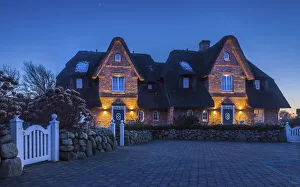 Holiday Home Prints: Thatched roof houses in Tinnum, Sylt, Schleswig-Holstein, Germany
