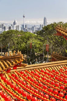Thean Hou Chinese Temple, with Chinese Lanterns, Kuala Lumpur, Malaysia