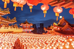 Kuala Lumpur Prints: Thean Hou Temple at dusk, Kuala Lumpur, Selangor, Malaysia