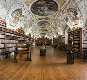 Abundance Gallery: Theological hall of Strahov library in Strahov Monastery, Prague, Bohemia, Czech Republic