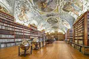 Images Dated 18th June 2020: Theological hall of Strahov library in Strahov Monastery, Prague, Bohemia, Czech Republic