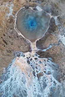 Summer Colours Prints: thermal Geysir area during a summer day, Sudurland, Iceland