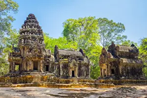 Cambodia Prints: Thommanon temple ruins, Angkor Archaeological Park, UNESCO World Heritage Site, Siem