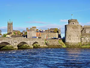 King John Prints: Thomond Bridge and King John's Castle, Limerick, County Limerick, Ireland
