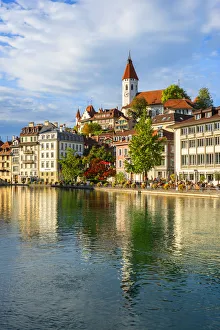 Thun with River Aare, Berner Oberland, Switzerland