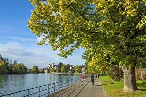 Aare River Gallery: Thun with River Aare and castle, Berner Oberland, Switzerland