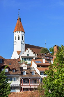 Thun Prints: Thun Town Church, Thun, Canton of Bern, Switzerland