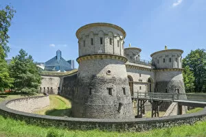 Images Dated 21st August 2018: Thüningen fortress with Museum Drei Eichelen, Luxembourg