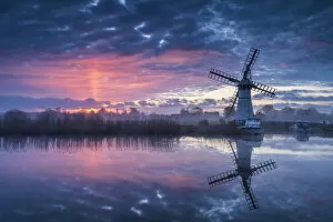 Cloud Gallery: Thurne Mill at Sunrise, Thurne, Norfolk, England