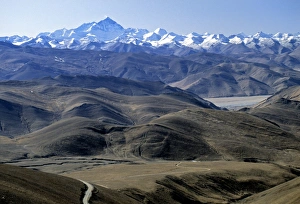 Tibet Prints: Tibet landscape looking towards Nepal