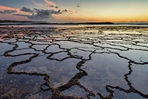 Low Tide Prints: Tide Pools at Dusk, Vila Nova de Milfontes, Alentejo, Portugal