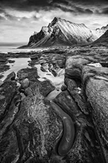 Images Dated 2nd February 2017: Tidepool Reflections, Vikten, Lofoten Islands, Norway