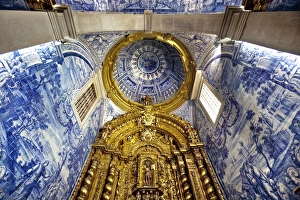 Tiled church, Igreja de Sao Laurenco, Almancil, Algarve, Portugal