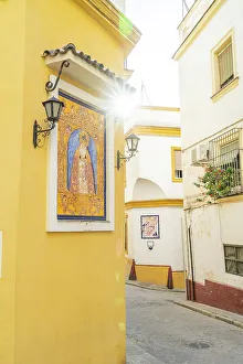 Tiled icon, Jerez de la Frontera, Andalusia, Spain