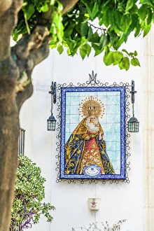 Images Dated 22nd May 2023: Tiled icon outisde Capilla de San Juan de Letran, Jerez de la Frontera, Andalusia, Spain