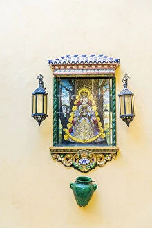 Images Dated 22nd May 2023: Tiled icon outside Iglesia de Nuestra Senora de La Paz, Seville, Andalusia, Spain