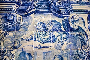 Images Dated 13th June 2014: Tiled picture, museum in cloister Nossa Senhora da Conceicao, Beja, Alentejo, Portugal