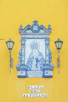Wall Collection: Tiled religious icon, Seville, Andalusia, Spain