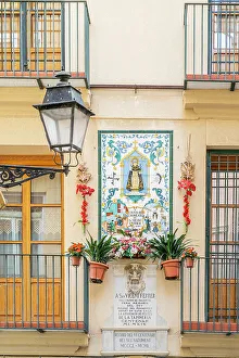 Icon Prints: Tiled religious icon in Valencia, Spain