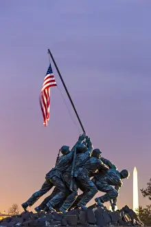 Time lapse of the Statue of Iwo Jima Us Marine Corps Memorial at Arlington National