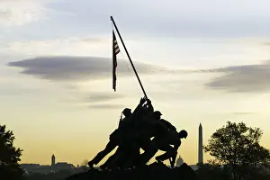 Time lapse of the Statue of Iwo Jima Us Marine Corps Memorial at Arlington National
