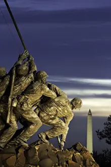 Time lapse of the Statue of Iwo Jima Us Marine Corps Memorial at Arlington National