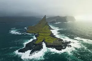 Scenics Collection: Tindholmur islands during an autumn day, Sorvagur, Faroe Island