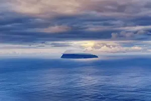 Storm Prints: The tiny and imposing inhabited island of Corvo in the middle of the Atlantic Ocean