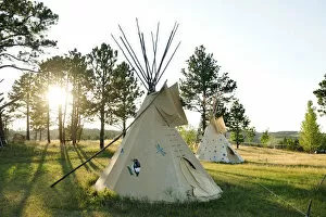 Great Plains Collection: Tipi Camp, South Dakota, USA