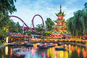 Tivoli gardens, Copenhagen, Hovedstaden, Denmark