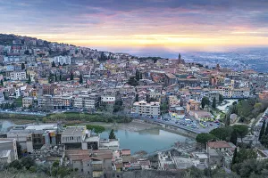 Images Dated 29th April 2020: Tivoli at sunset. Europe, Italy, Lazio, Roma province, Tivoli