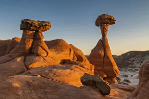 Images Dated 26th April 2022: The Toadstools, Paria Rimrocks, Grand Staircase Escalante National Monument, Utah, USA