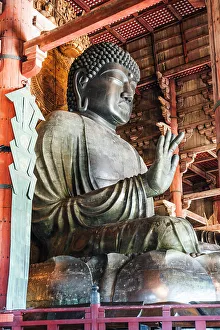 Metal Prints: Todaiji Temple, Great Buddha Vairocana (Daibutsu), Nara, Honshu, Japan