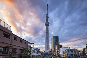 Kanto Prints: Tokyo Skytree at sunset, Tokyo, Japan
