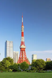 Kanto Prints: Tokyo Tower from Shiba Park, Tokyo, Japan