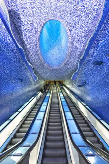 Station Prints: Toledo subway station in Naples, Campania region, Italy