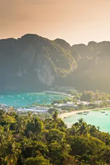 Ton Sai village and Ao Lo Dalam from the viewpoint in Ko Phi Phi Don (Phi Phi Island)