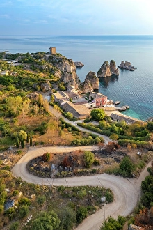 Cove Prints: Tonnara and stacks of Scopello. Castellammare del Golfo, Trapani district, Sicily, Italy