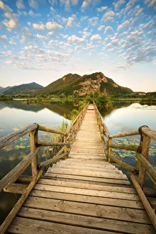 Walkways Prints: Torbiere del Sebino Natural Reserve, Brescia province in Lombardy district, Italy, Europe