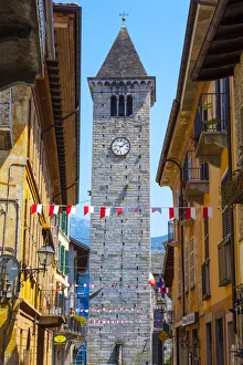 Torre del Comune (Town Hall Tower) Cannobio, Lake Maggiore, Piedmont, Italy