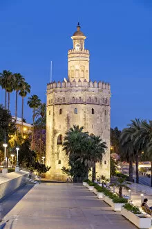 Images Dated 13th September 2021: Torre del Oro watchtower, Seville, Andalusia, Spain