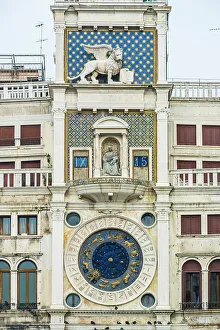 Marks Square Prints: Torre dell'Orologio, Piazza San Marco (St. Mark's Square), Venice, Veneto, Italy