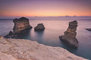 Torre Sant Andrea at dawn, Lecce province, Europe, Italy, Puglia district
