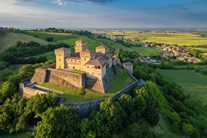 Emilia Romagna Prints: Torrechiara Castle, Langhirano, Parma province, Emilia Romagna, Italy